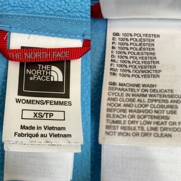 The North Face 1/4 Zip Lightweight Turquoise Fleece Pullover Size XS - Picture 12 of 12